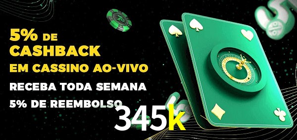 Promoções do cassino ao Vivo 345k